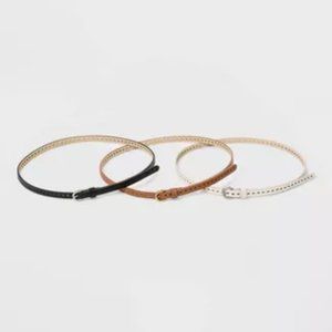 Women's 3pk Laser Cut Belt